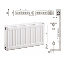Cтальной панельный радиатор PRADO Classic 22х300х1200