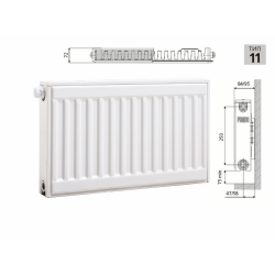 Cтальной панельный радиатор PRADO Universal 11х300х1800