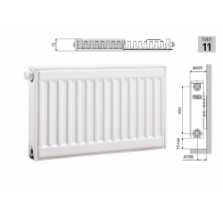 Cтальной панельный радиатор PRADO Universal 11х500х1000