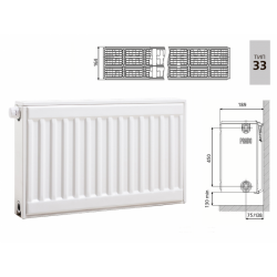 Cтальной панельный радиатор PRADO Universal 33х500х2400
